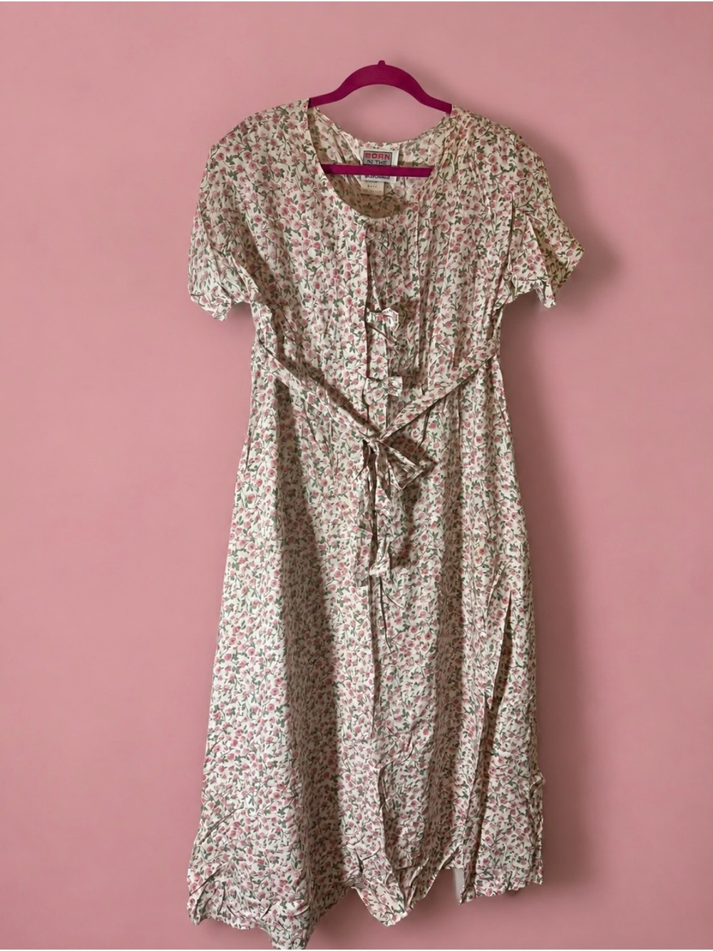 Floral Tie-Waist Maxi Dress - Pink - Picture 2 of 8
